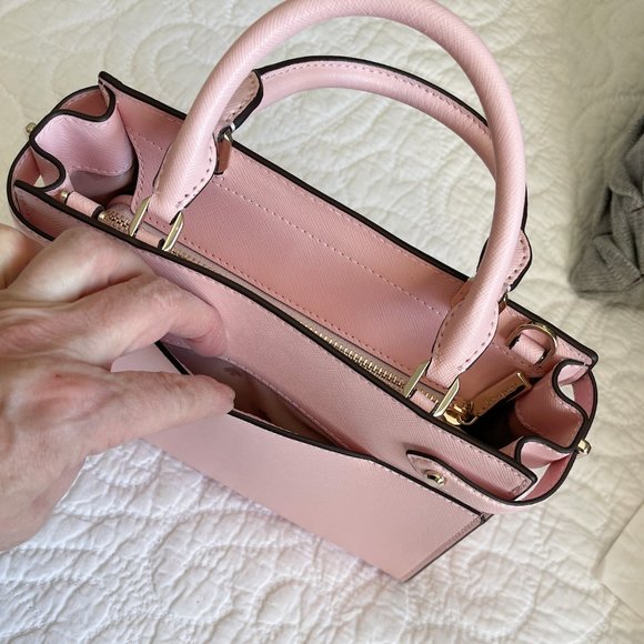 Kate Spade pale pink leather satchel/crossbody purse - Picture 3 of 12